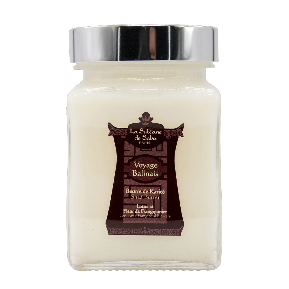 La Sultane de Saba Beurre De Karite Lotus Et Frangipanier Butter Масло каріте з ароматом лотоса та франжіпані La Sultane de Saba Beurre De Karite Lotus Et Frangipanier Butter Масло каріте з ароматом лотоса та франжіпані